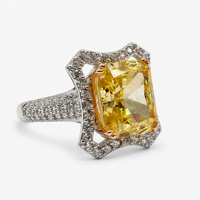 Yellow Zircon Ring .925