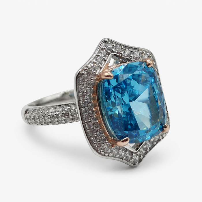 Aquamarine Ring .925