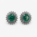 Paraiba Ice Crush Cut Halo Earrings .925
