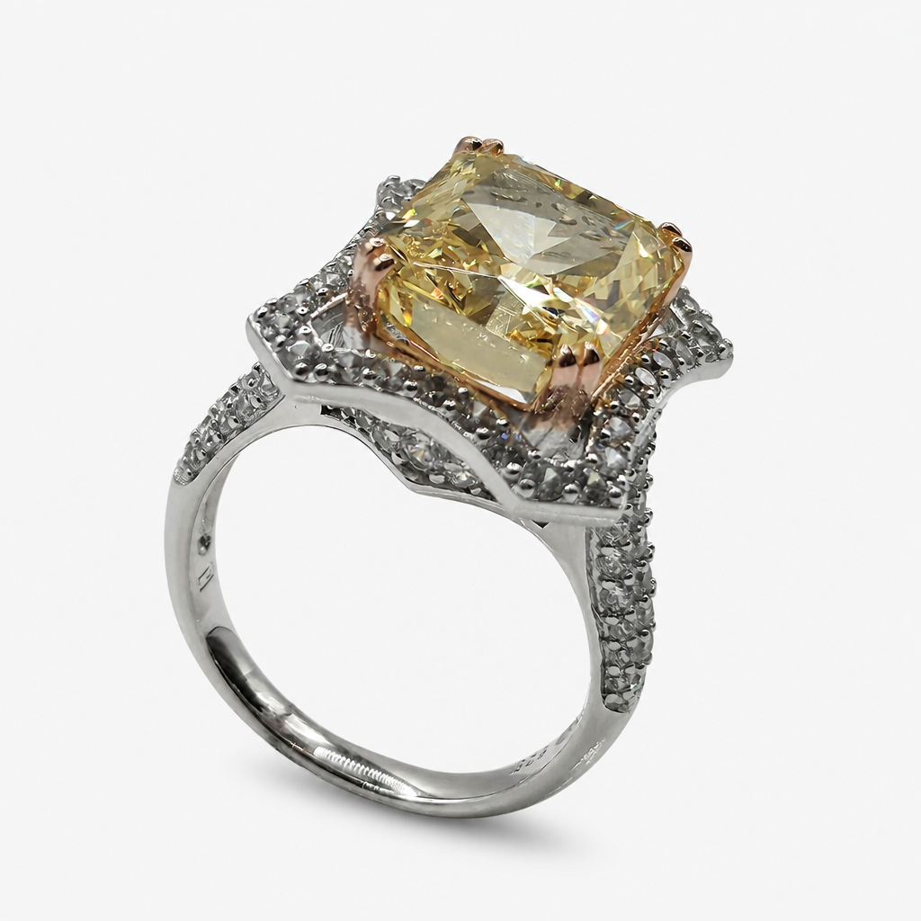 Yellow Zircon Ring .925