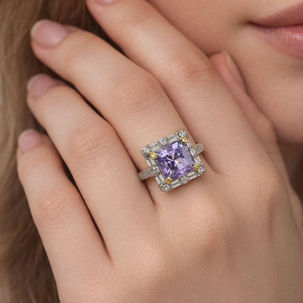Violet Zircon Ring .925