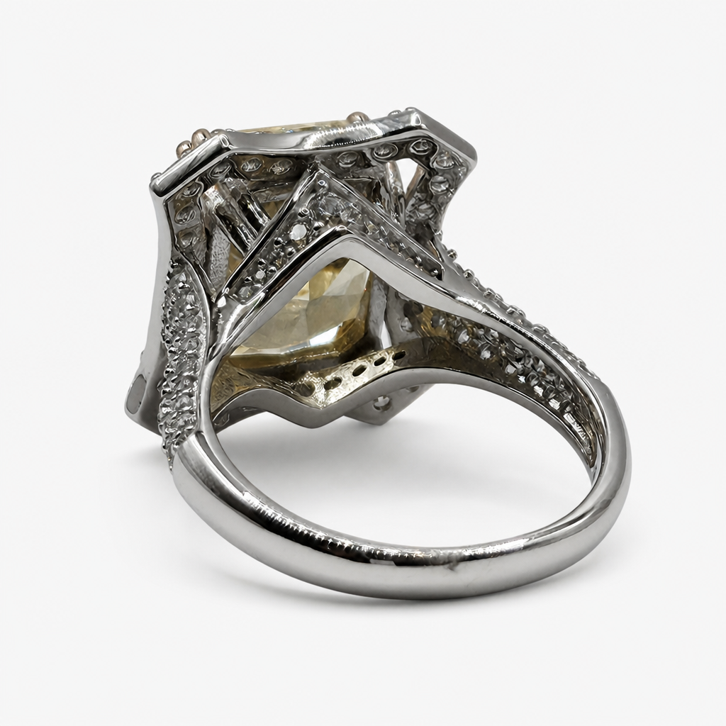 Yellow Zircon Ring .925