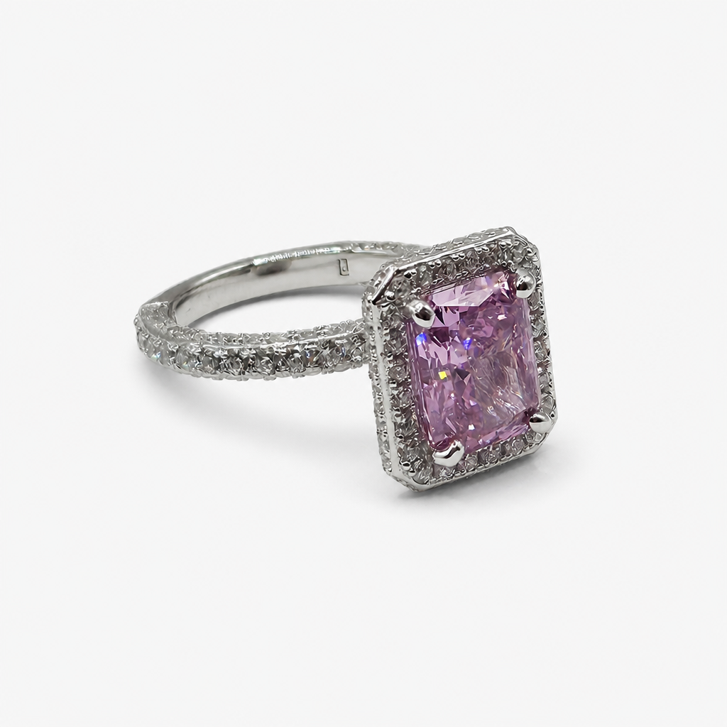 Pink Zircon Ring .925