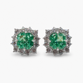 Aretes Ice Crush Cut Paraíba Halo .925