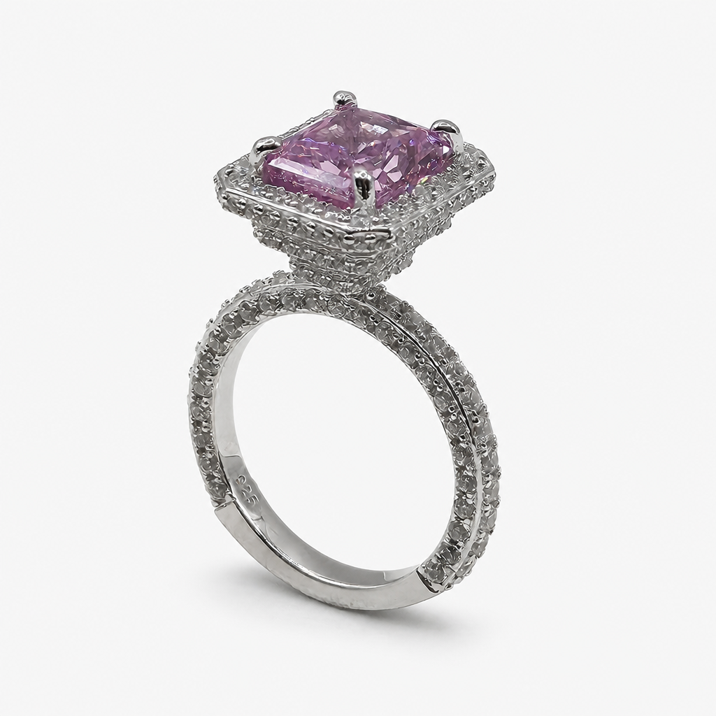Pink Zircon Ring .925