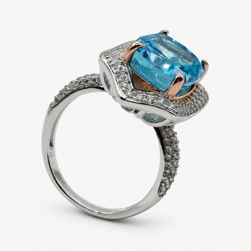 Aquamarine Ring .925