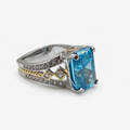 Aquamarine Statement Ring .925