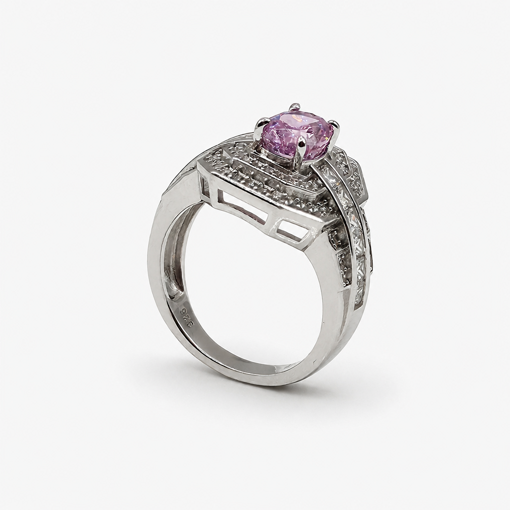 Pink Zircon Ring .925