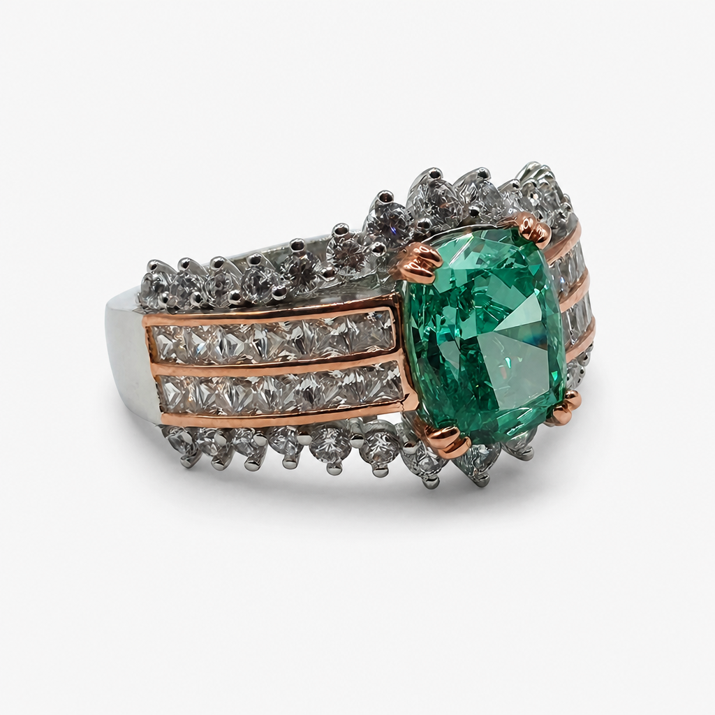 Paraiba Ice Crush Cut Cocktail Ring .925