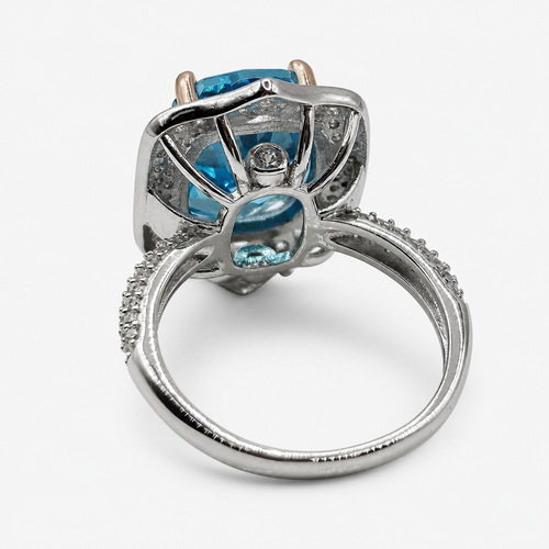 Aquamarine Ring .925