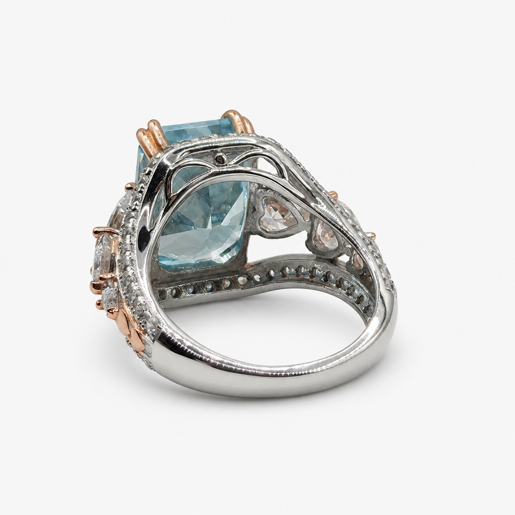 Anillo Aguamarina Majestuoso .925