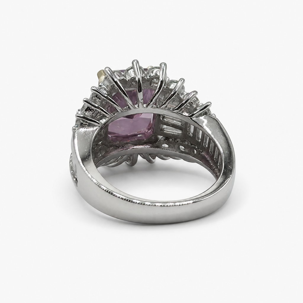 Anillo Ice Crush Cut Rosa Cóctel .925