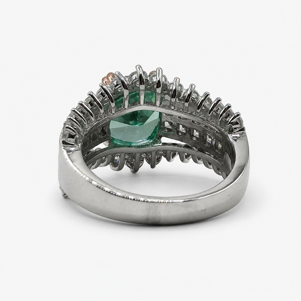 Paraiba Ice Crush Cut Cocktail Ring .925