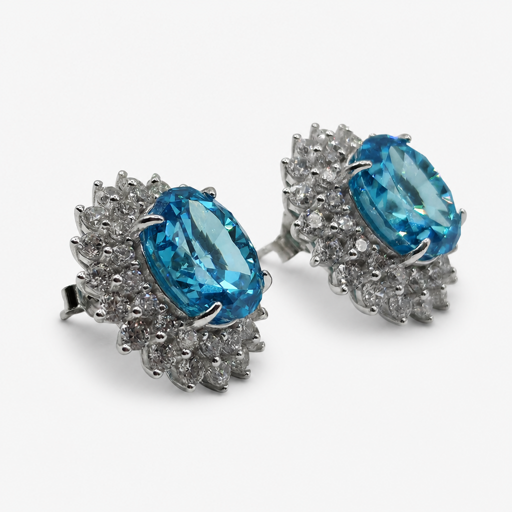 Aquamarine Earrings .925