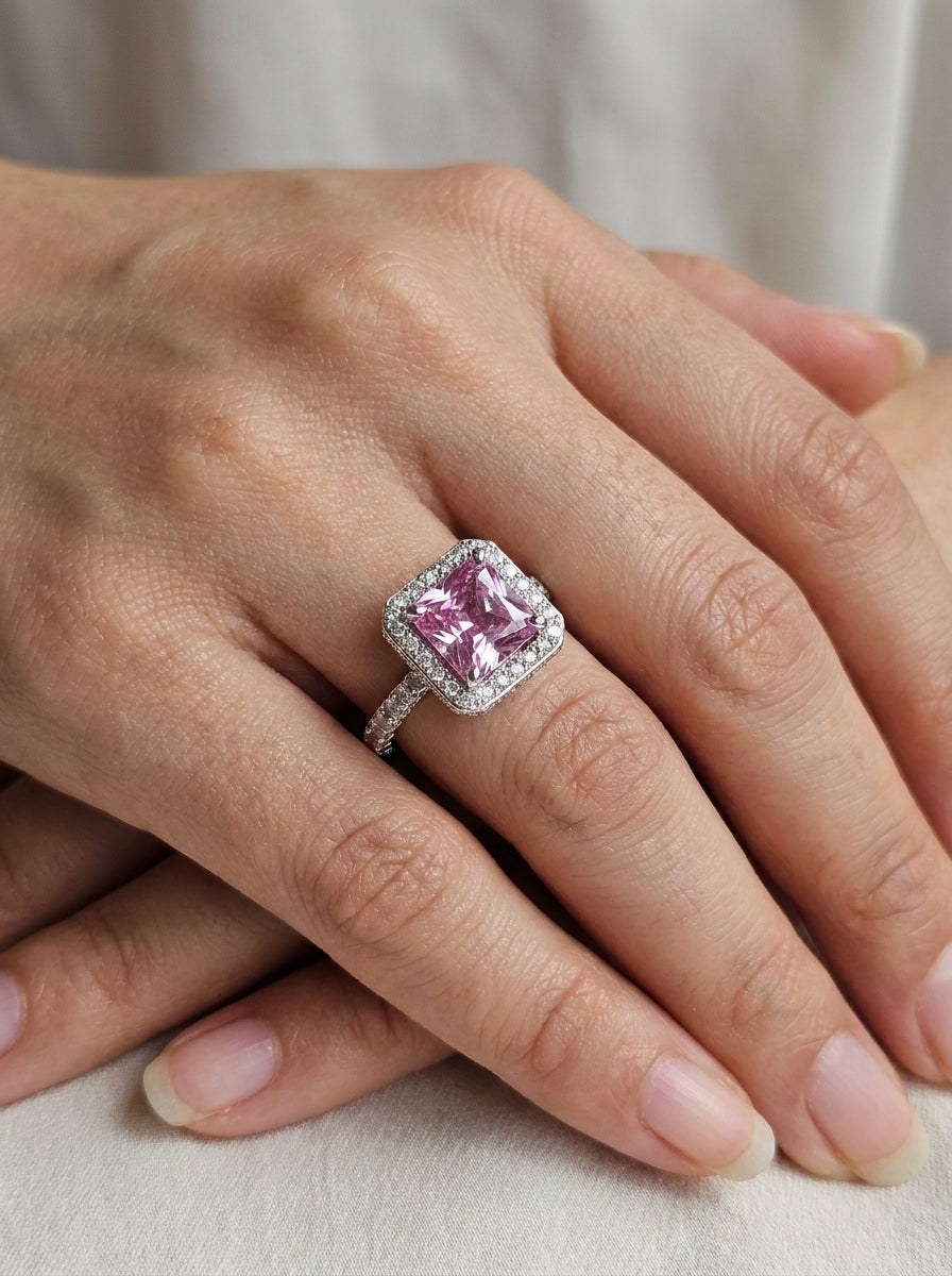 Pink Zircon Ring .925