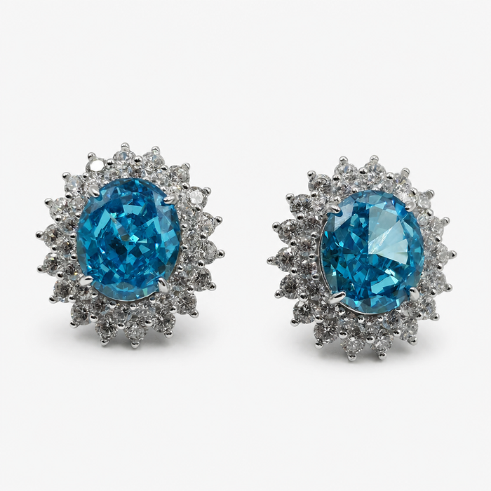 Aquamarine Earrings .925