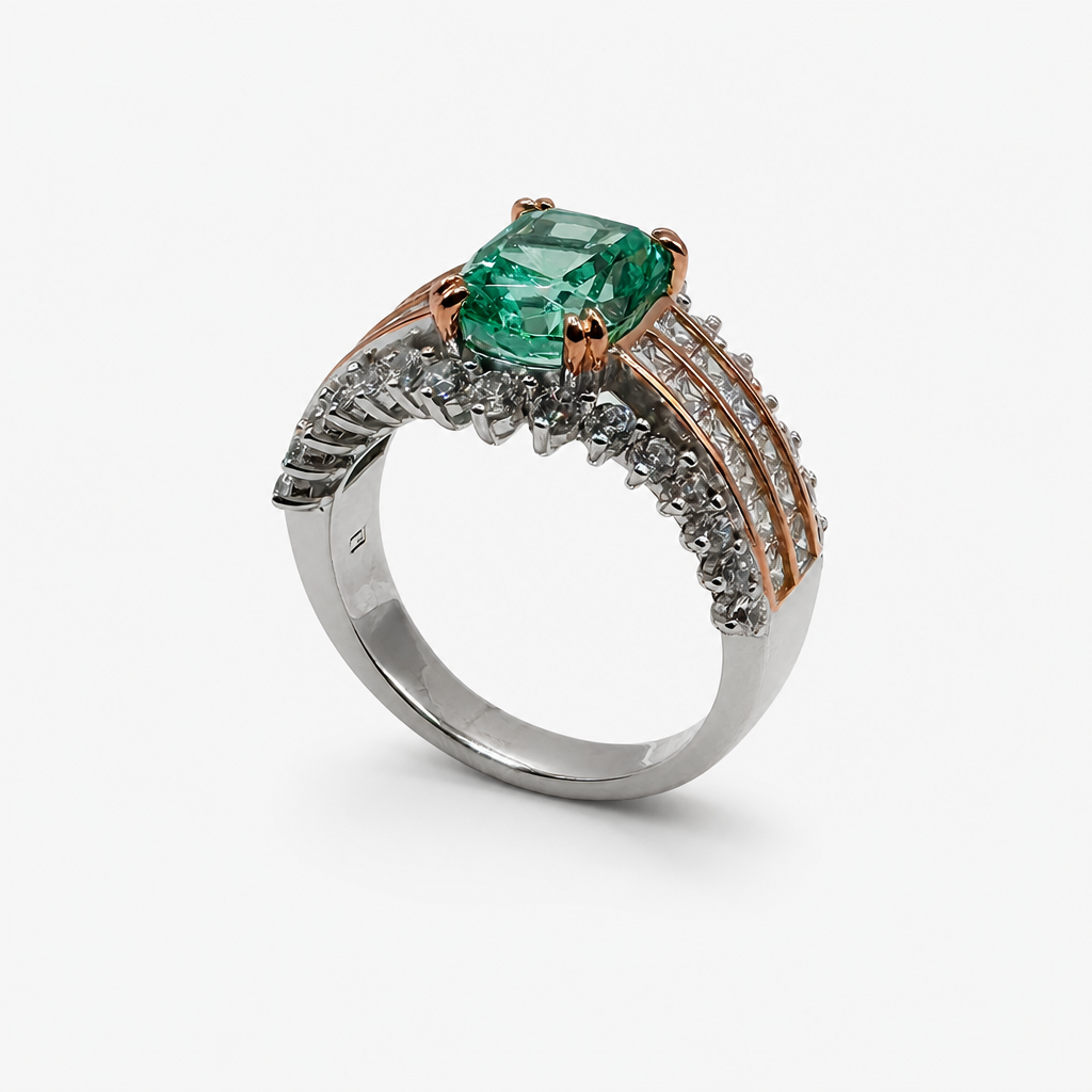 Paraiba Ice Crush Cut Cocktail Ring .925