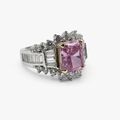 Anillo Ice Crush Cut Rosa Cóctel .925
