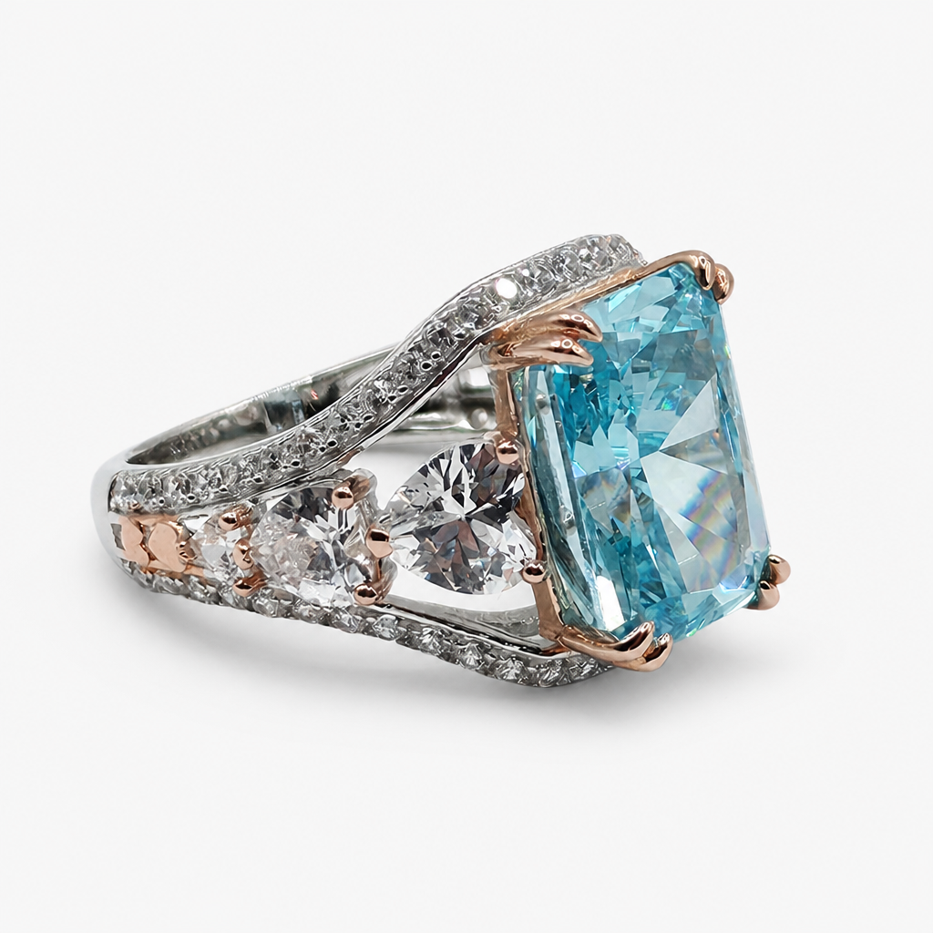 Anillo Aguamarina Majestuoso .925